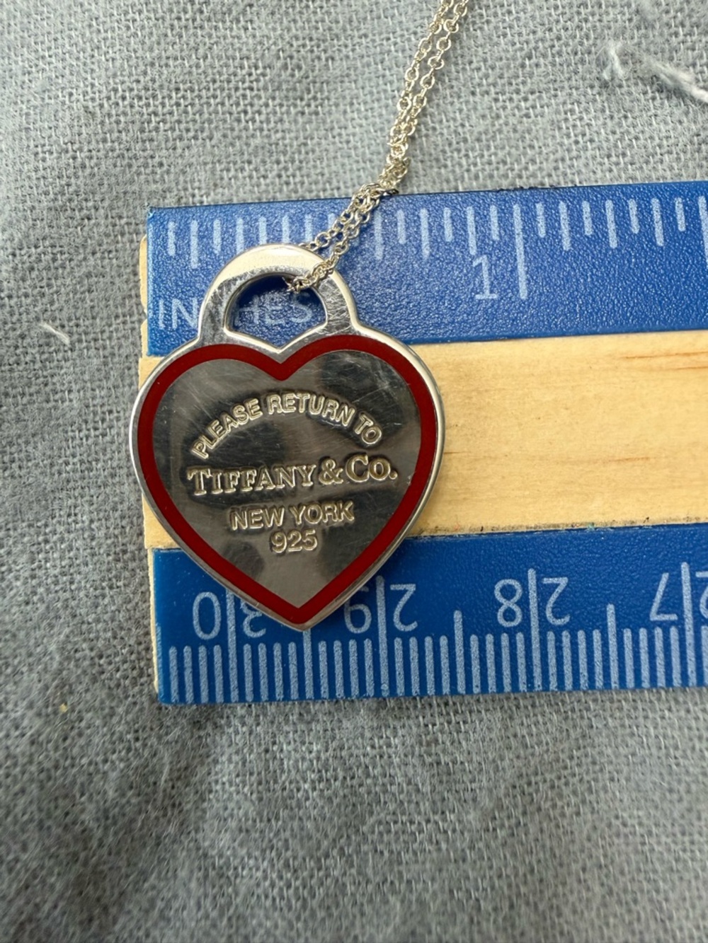 Tiffany & Co. Red Heart Tag Pendant Necklace - Picture 6 of 9